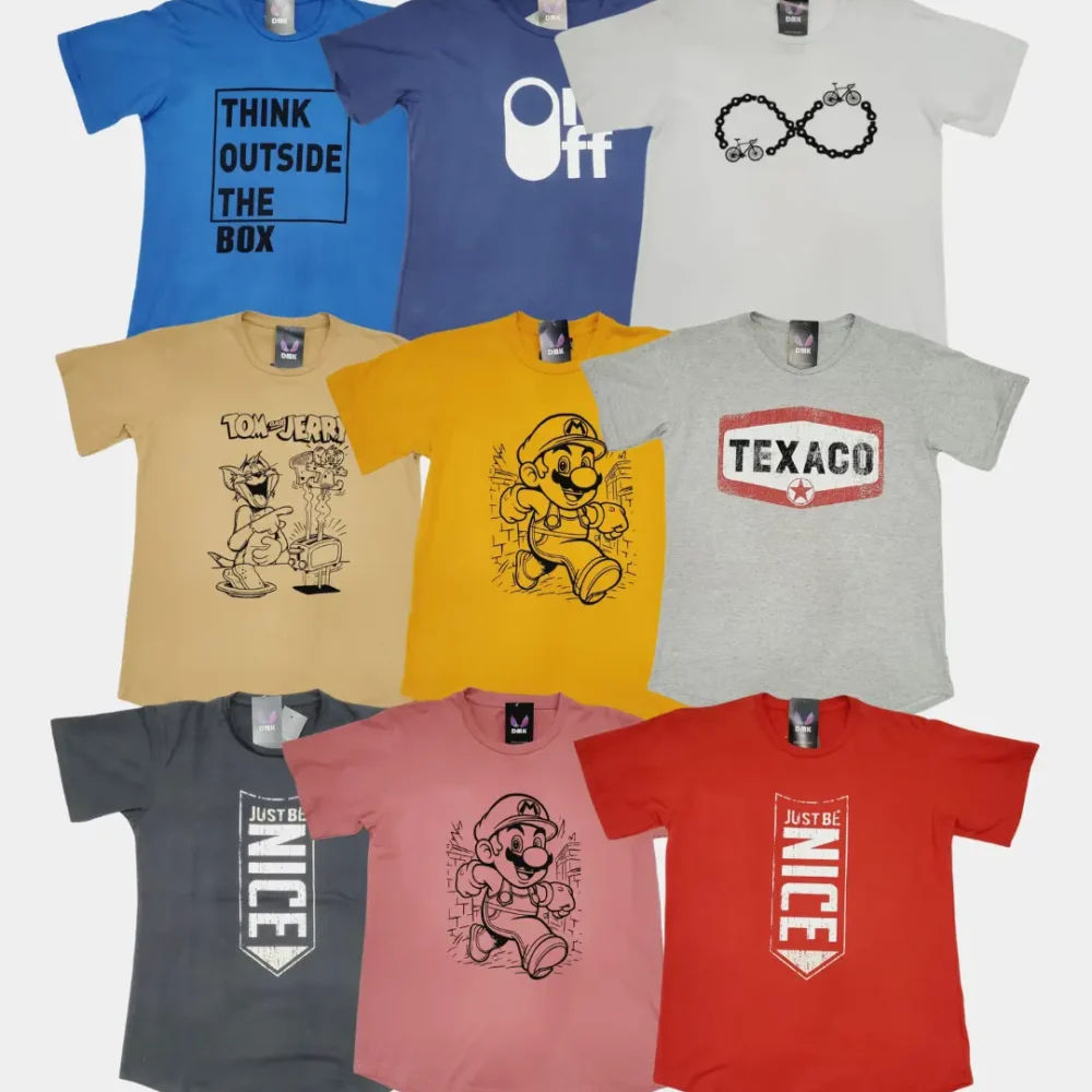 Remera algodón estampada